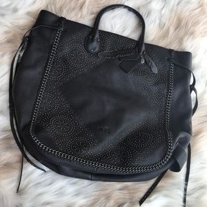 Coach Black Tatum Studded Tall Tote EUC